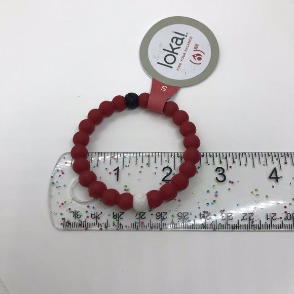 Lokai Find Your Balance Bracelet Red Size Small - Picture 3 of 6